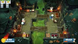 Overcooked 2 : Solo - Level 4-4 World record ( score: 1384 )