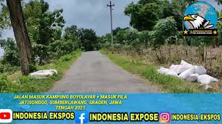 Potret Jalan Masuk Kampung Wisata Boyolayar Desa Ngargosari, Sumberlawang, Sragen Jawa Tengah