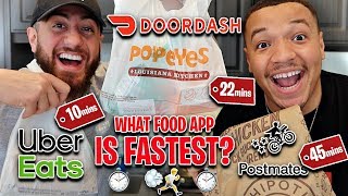 We TESTED What FOOD DELIVERY App DELIVERS The FASTEST!? (UBER EATS vs DOORDASH vs POSTMATES)