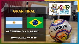 CAMPEÓN Argentina 3 - 2 Brasil. Gran Final AMF Mundial Futsal 2019 / Futsal World Cup.