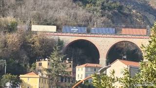 Treni merci+E652 002 Tigre prototipo a Genova Sestri Ponente