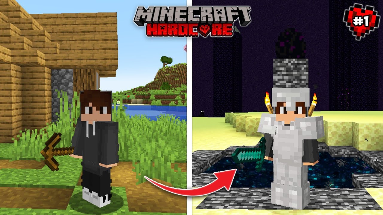 A PERFECT START IN MINECRAFT HARDCORE #1