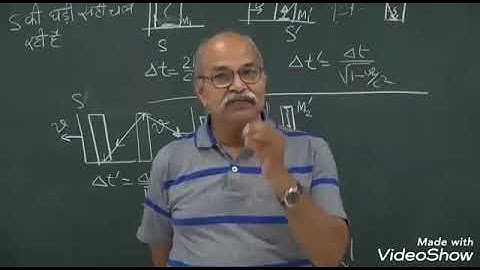 Lectures On Special Theory Of Relativity By Prof H C Verma ! Lecture 10 ! Part 2 ! Derivation Of Tim