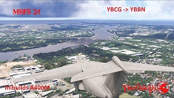 MSFS 2024 - Inibuilds A400M - YBCG to YBBN - ingame recorder on landing