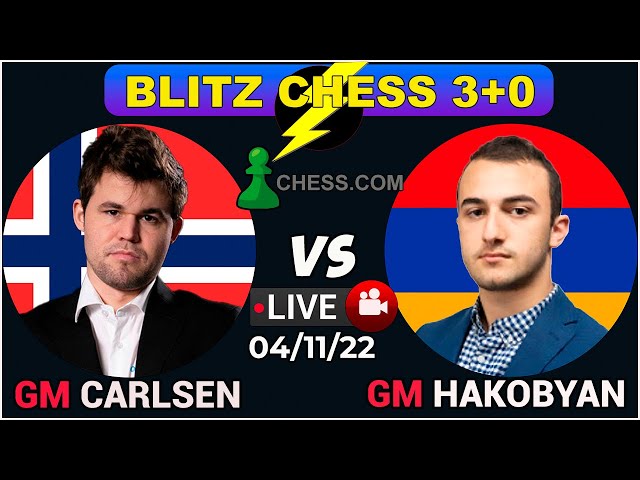 GM Magnus Carlsen vs GM Aram Hakobyan, BLITZ CHESS 3+0