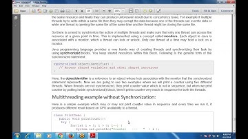 Chapter 33 Java Multi Threading (Handling Threads)