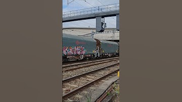 DB class 66 frieght passing through newport station