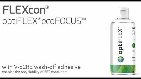 Flexcon® OptiFlex® EcoFocus™ with Wash Off Adhesive for Recycling PET Container - How it Works