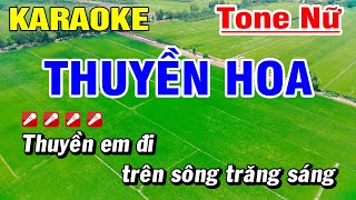 Thuyền Hoa Karaoke Nhạc Sống TONE NỮ | Hoài Phong Organ