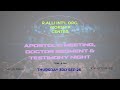 Thursday 03rd Sep 2026 - Apostolic Night