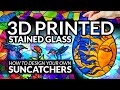 3D Printed Faux Stained Glass Suncatchers (DIY Epoxy Resin) GIFT IDEA!