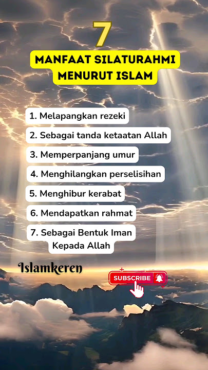 7 Manfaat silaturahmi menurut islam #shorts #islam #silaturahmi #manfaat