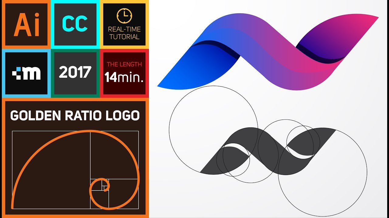 How To Create Golden Ratio Logo Design In Adobe Illustrator Cc Hd N Youtube