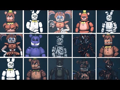 FNaF SFM: First Gen Redbear, White Rabbit, Baby Characters Timeline (Series Backstage Animation)