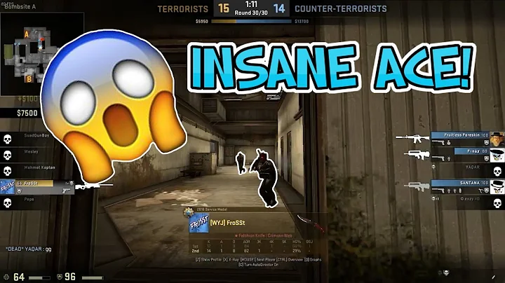 CSGO - INSANE 1v5 ACE CLUTCH!