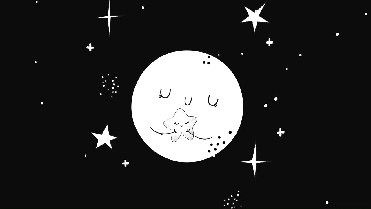 Moon and Star | Baby Sleep Music | Sensory Calming High Contrast Mozart Brahms piano lullaby instant