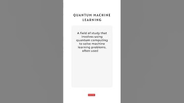 What is Quantum Machine Learning #Shorts
