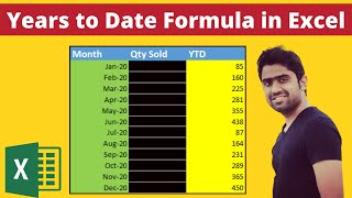 how to calculate years to date(ytd) in excel | calculate ytd using offset function | hindi/urdu✅