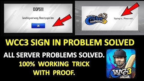WCC3 Sign In Problem Solved | 100% easy and working trick | Sign In Error Solved