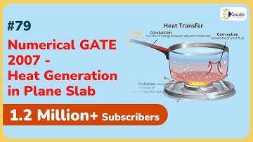 Numerical GATE 2007: Heat Generation in Plane Slab | Conduction | GATE ME Heat Transfer