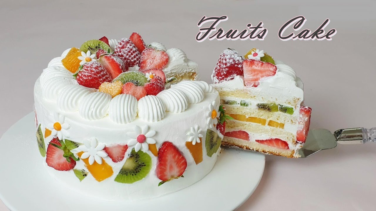 Beautiful cake / 과일 생크림 케이크만들기 / How to make Fruits Cake /フルーツ生クリームのケーキ / फ्रूट क्रीम केक