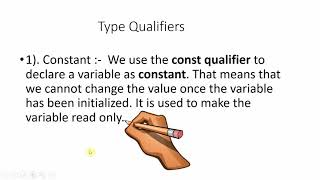 Type Qualifiers  Pointers  in C language