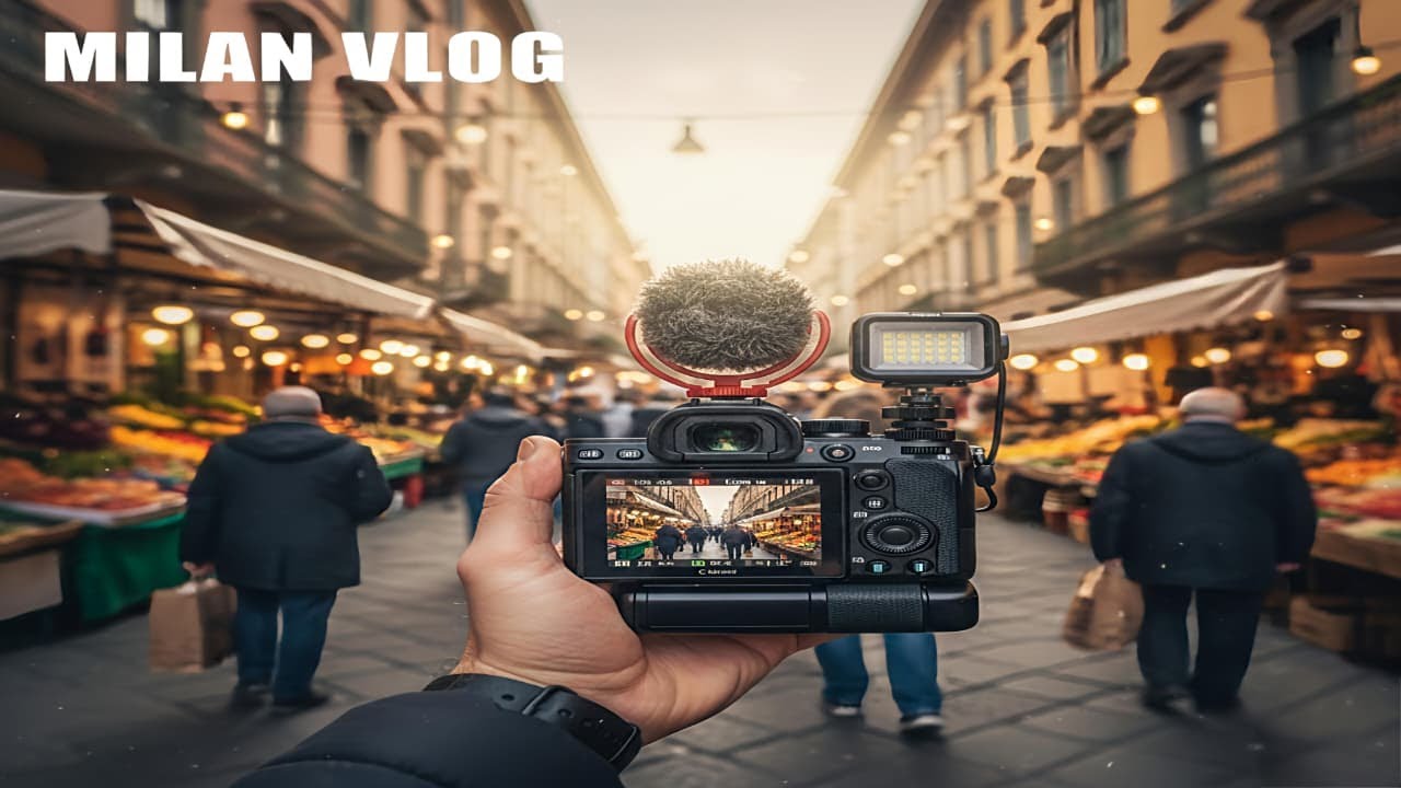 Exploring the street market of Milan, Italy 