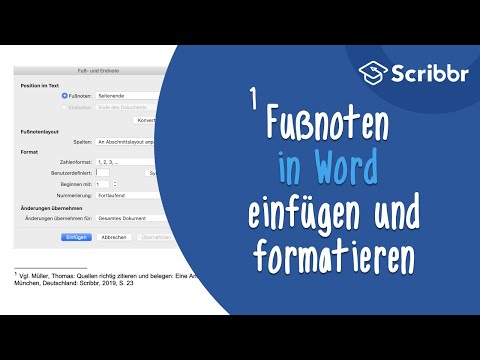 Video: So Fügen Sie Fußnoten In Word Ein