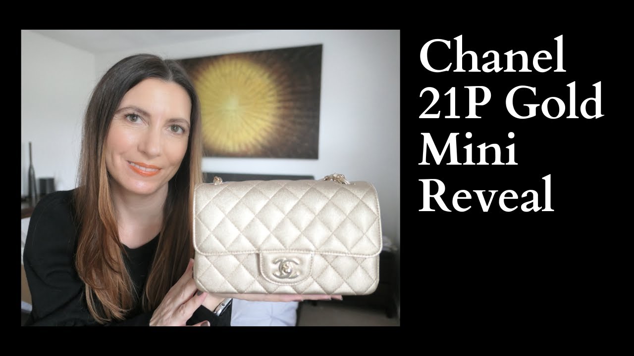 CHANEL 21P Iridescent Gold Mini Flap LGHW - Timeless Luxuries