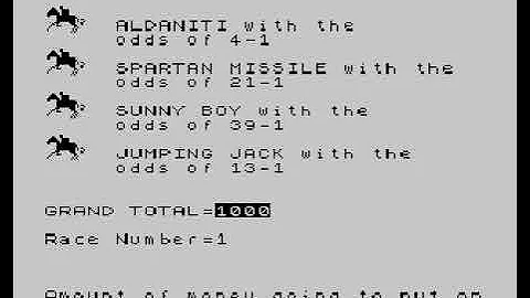 Race (by Carl Fennell, UK) (ZX Spectrum)