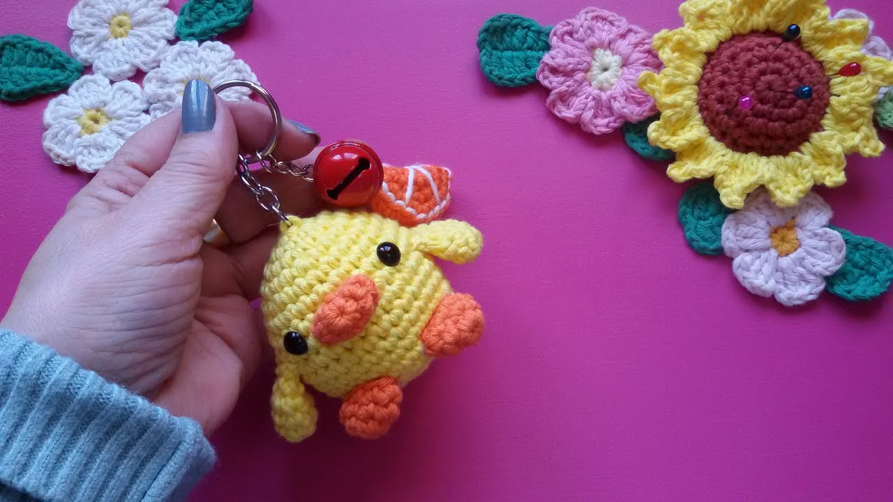 Llavero Pollito //Dia de tejer junas // Teje con GanchiBol un amigurumi