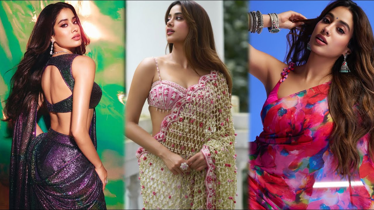 Janhvi Kapoor Stuns in Beautiful Floral Saree Elegant Photography | Actress Latest Traditional Looks