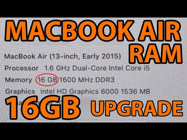 Distrahere barm frimærke 4GB to 16GB RAM Upgrade (MacBook Air 13-inch) - YouTube