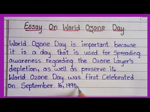essay writing for ozone day