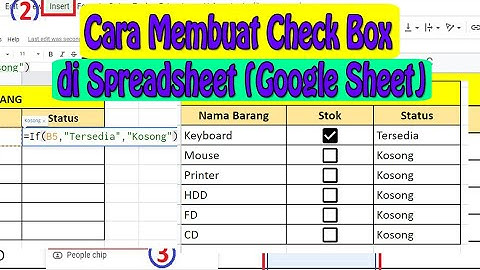 Cara Membuat Check Box di Spreadsheet (Google Sheet)
