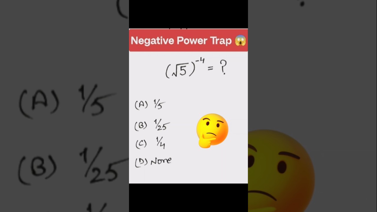 Can You Solve This? 😱 | Negative Power of Root | Silent Solve #shorts #maths #algebra #negative