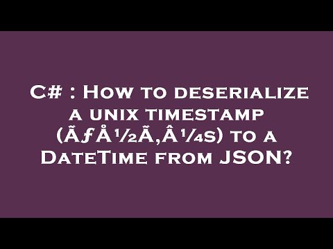 C# : How to deserialize a unix timestamp (ÃƒÅ½Ã‚Â¼s) to a DateTime from JSON?