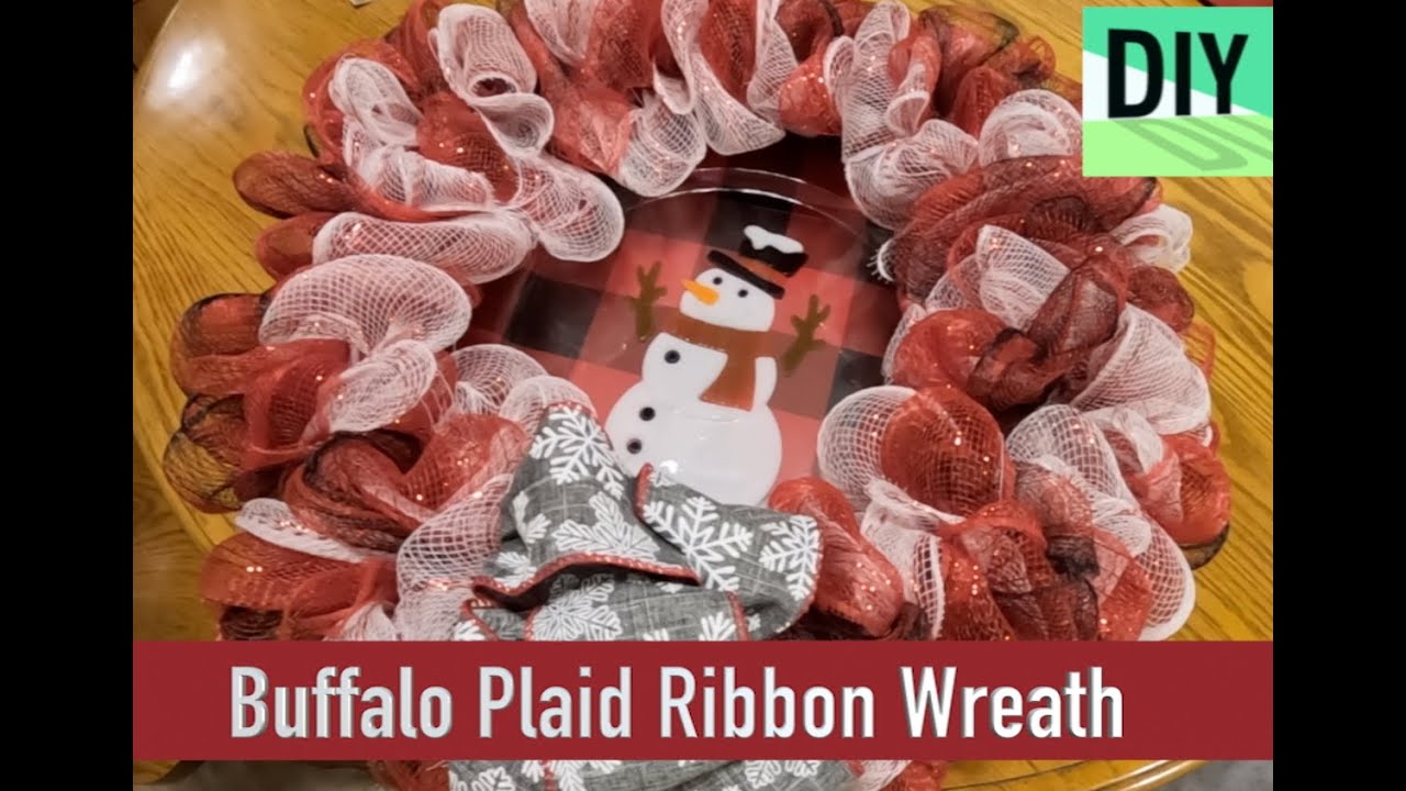 Holiday Mesh Ribbon Wreath YouTube