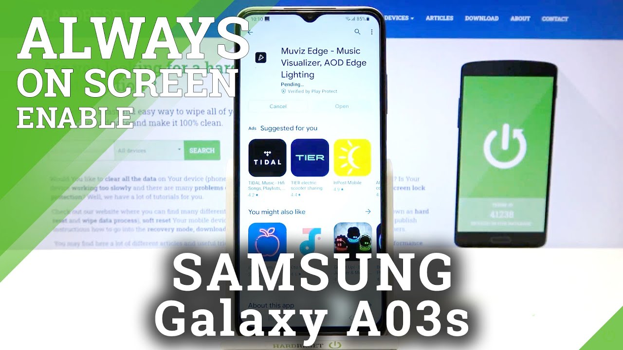 How to Manage Always on Display on SAMSUNG Galaxy A03s – Always on Display Settings