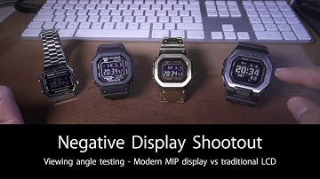Negative Display Science Shootout - MIP vs traditional LCD Casio watches