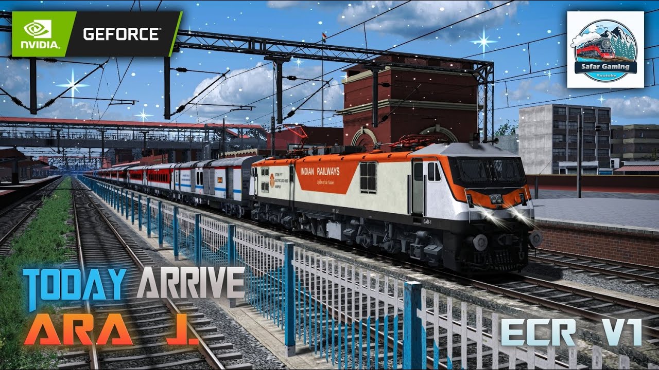 Today Arrive Ara J. 4K Realistic Graphic Gameplay LHB Track Sound l Train Simulator #railroad