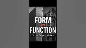 FORM vs FUNCTION 🧠 Did We Forget Sullivan? #architecture #shorts