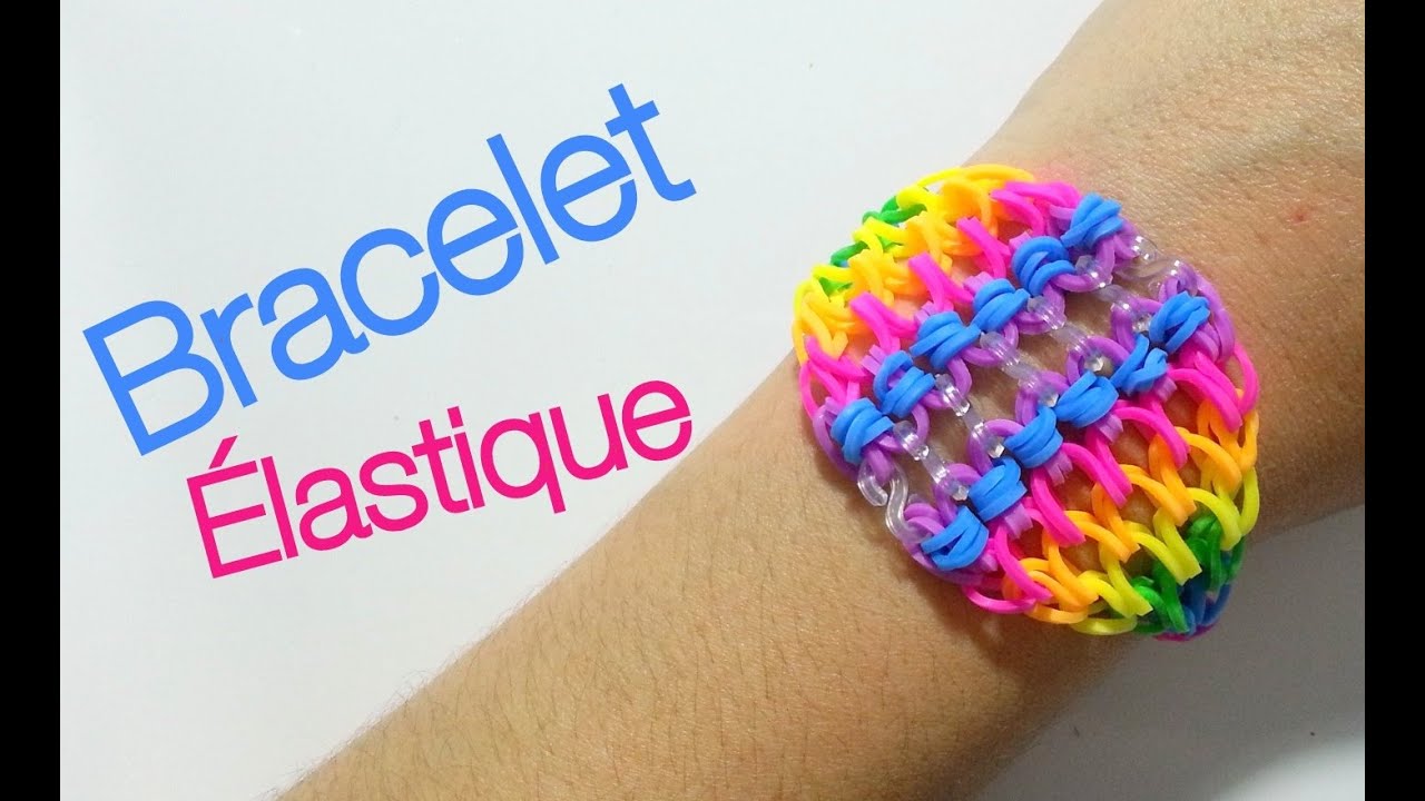 Comment faire un bracelet avec des élastiques sans machine - YouTube
