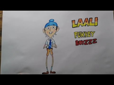 How To Draw Laali Fukrey Boyzzz Easy Saad Youtube