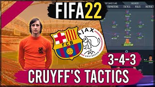 Recreate Johan Cruyff's Total Football 3-4-3 Tactics in FIFA 22 | Custom Tactics Explained