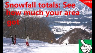 Snow|Snowfall totals: See how much your area got