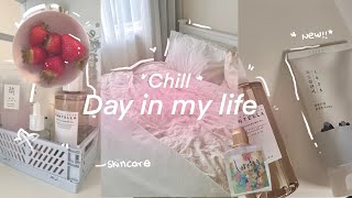 *CHILL*  Aesthetic day in my life ! | walks , unboxing , food