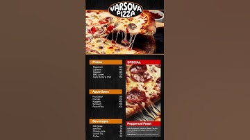 Varsova Pizza Digital Signage Menu