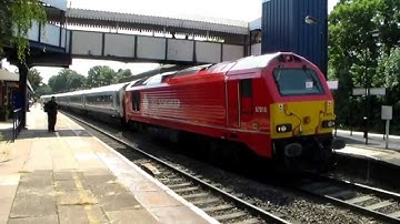 DBS Class 67, 67018 Keith Heller with DVT 82303, 1G25 departing Dorridge (25th July 2014)