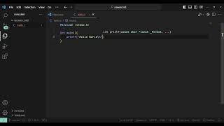 Write your first code in C